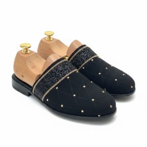 Men’s Quilted Suede Mules