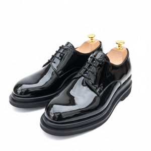 Premium Patent Leather Chunky Derbys