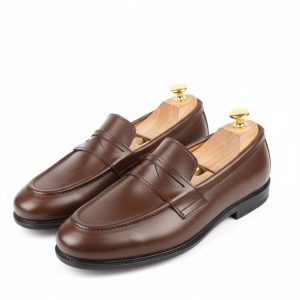 Smooth-Grain Penny Loafers