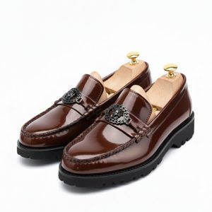 Medusa-Chain Lug Loafers