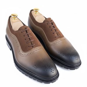Tricolor Suede & Burnished  Brogues
