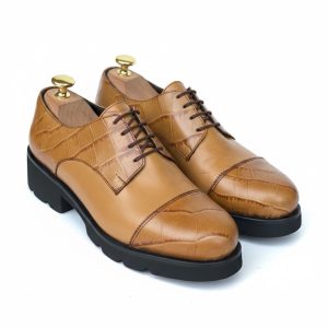 Croc-Embossed Derby