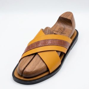Two-Tone Croc-Accent Cross-Slides