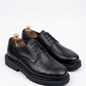 Quilted Leather Derby Shoes