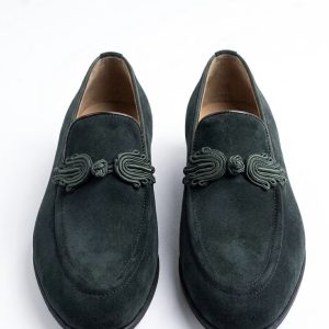 Suede Frogged Loafers