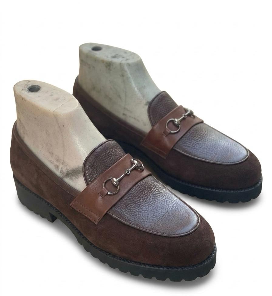 Suede and Leather Loafer