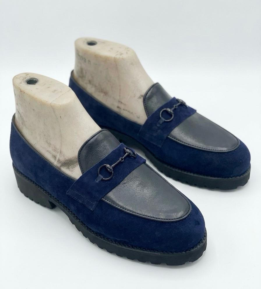 Suede and Leather Loafer - Image 2