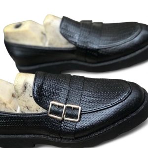 Woven Double Buckle Loafer