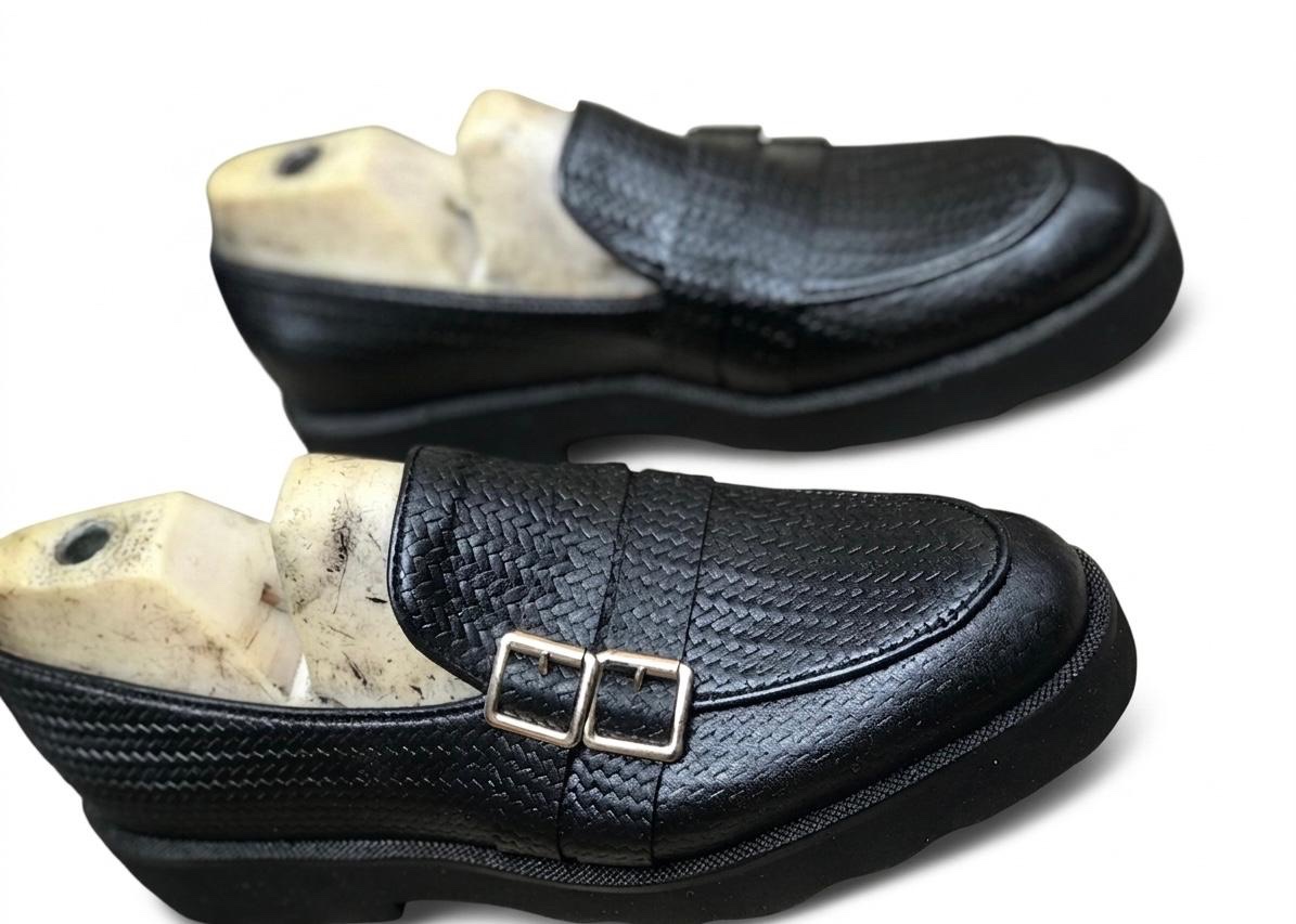 Woven Double Buckle Loafer