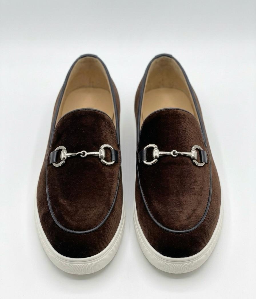 Velvet Horsebit Loafers - Image 3