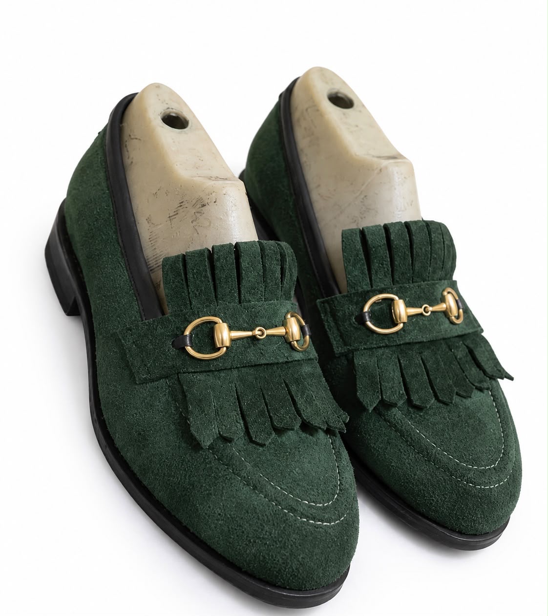 Suede Fringe Horsebit Loafer